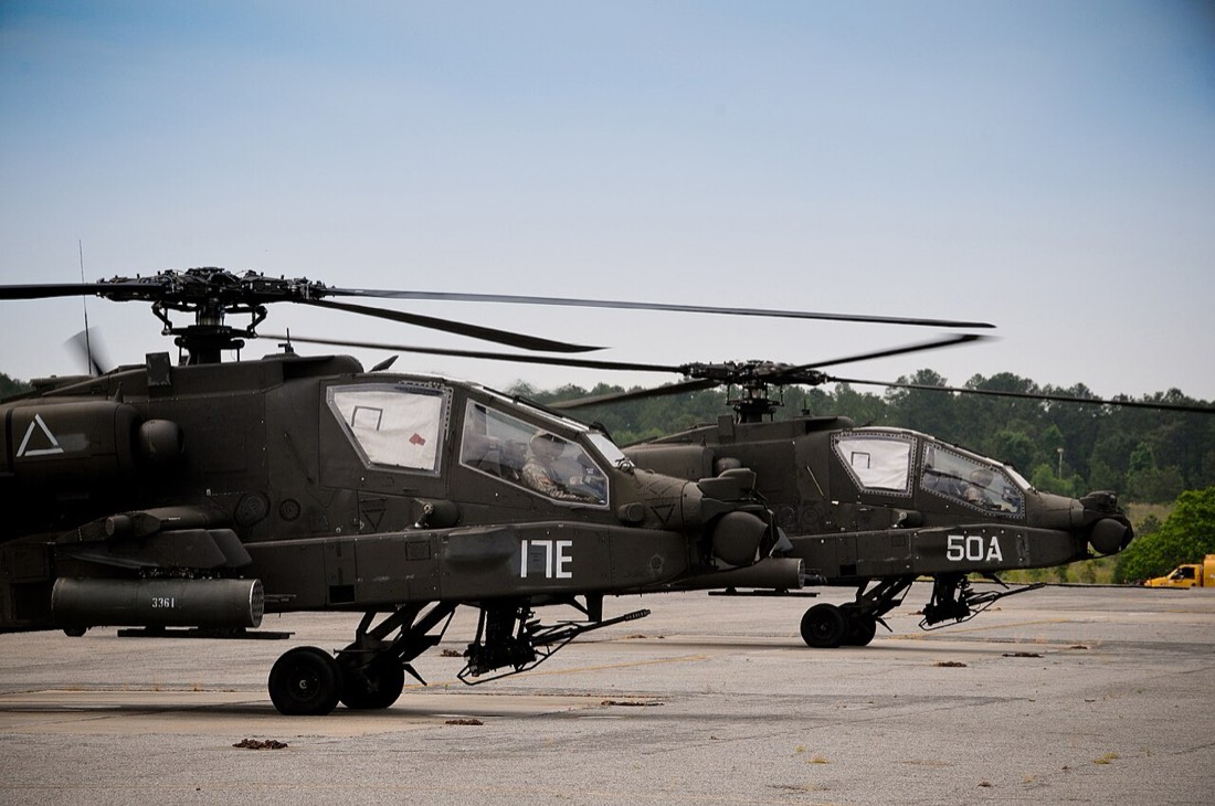 AH-64D Apache on the aviation training line. U.S. Army photo.